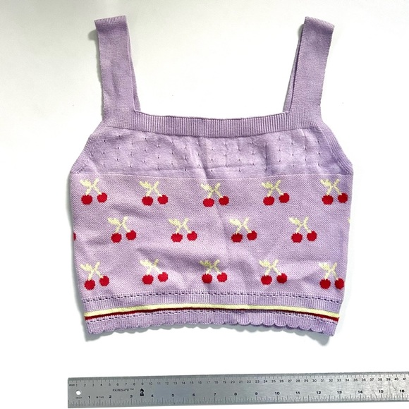 Cider Purple Cherry print Tank Top - Picture 4 of 6